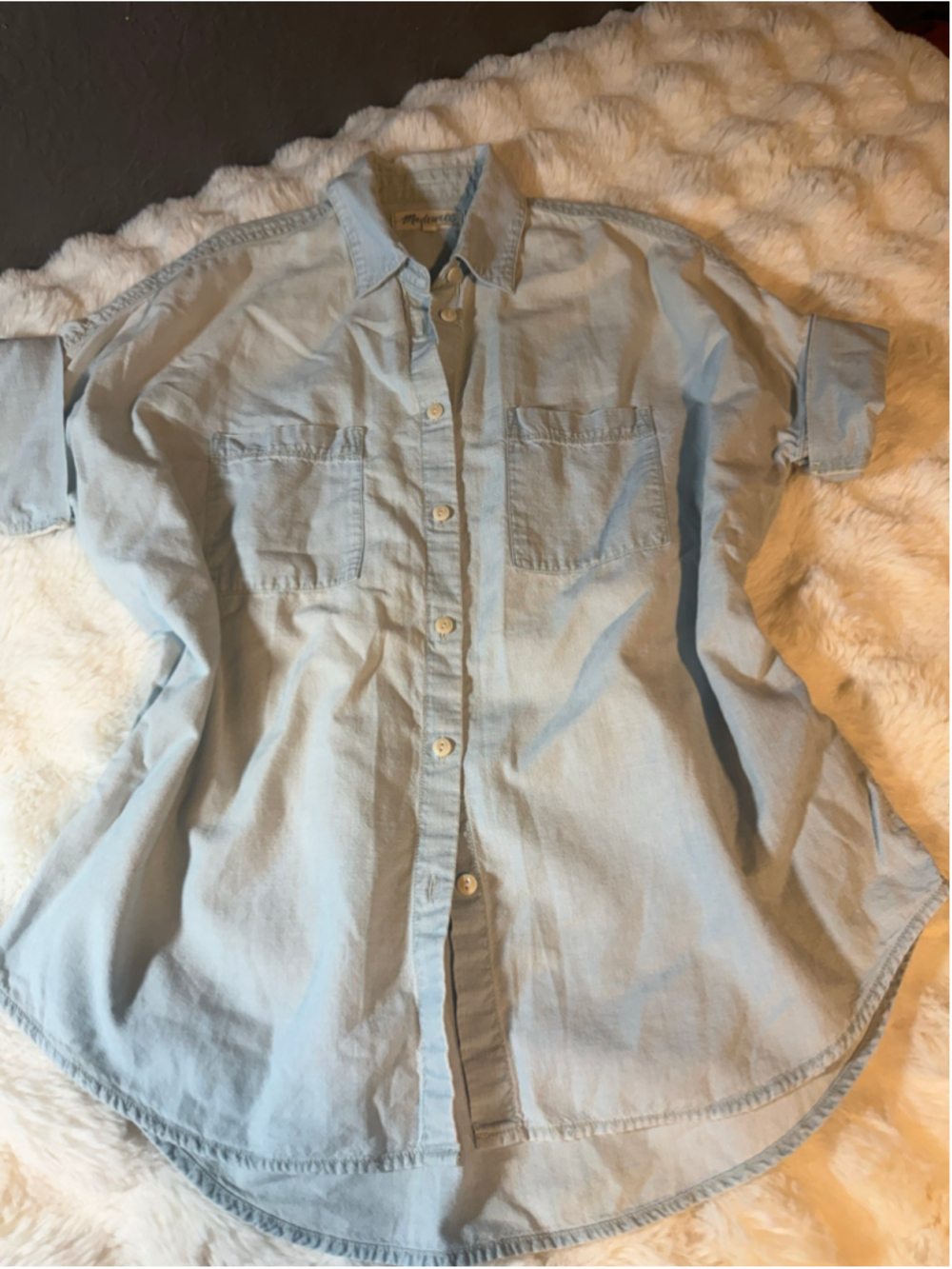 Preowned, Preppy 🌸Women's Madewell Chambray Courier button down shirt 
, sizeXS